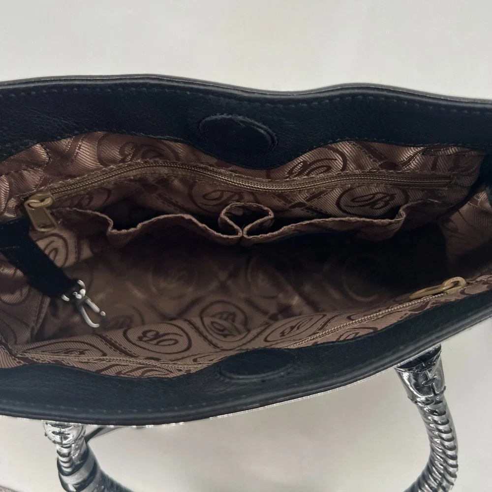 Brighton Aristocrat Bag Cheetah Print Renault Satchel Handbag Patent Leather Y2K